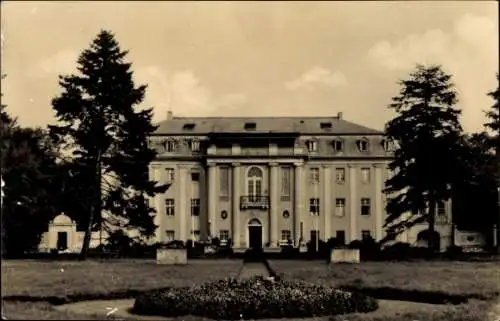 Ak Tangerhütte in der Altmark, Historisches Gebäude, Garten, Bäume,  aus den 60er Jahren