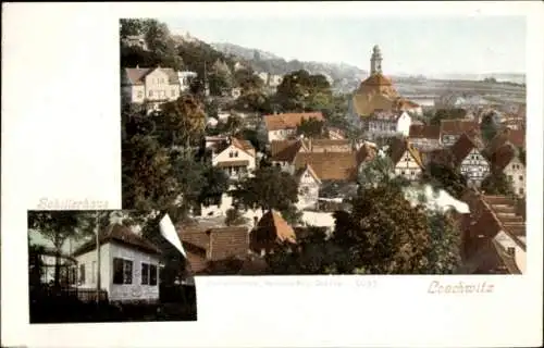 Ak Dresden Loschwitz, Teilansicht, Schillerhaus