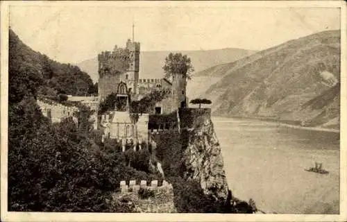 Ak Trechtingshausen am Rhein, Burg Rheinstein