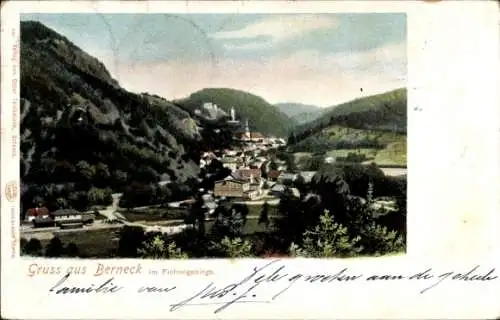 Ak Bad Berneck im Fichtelgebirge Bayern, Landschaftsmotiv, Fichtelgebirge,  farbige 