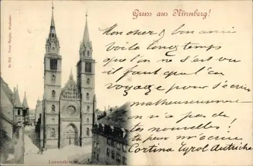 Ak Nürnberg, Lorenzkirche