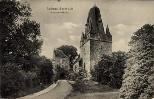 Ak Bad Bentheim in Niedersachsen, Schloss Bentheim, Katharinankirche,  Architektur