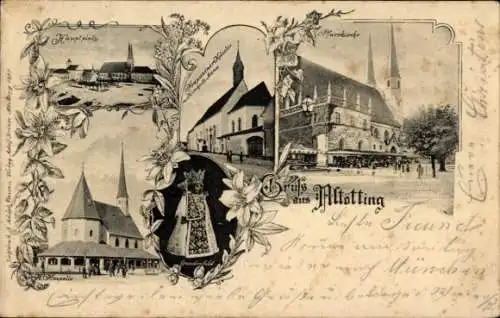 Ak Altötting in Oberbayern, Kirchen
