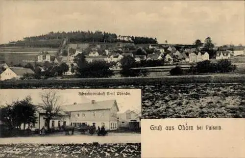 Ak Ohorn in Sachsen, Gesamtansicht, Schankwirtschaft Emil Wünsche