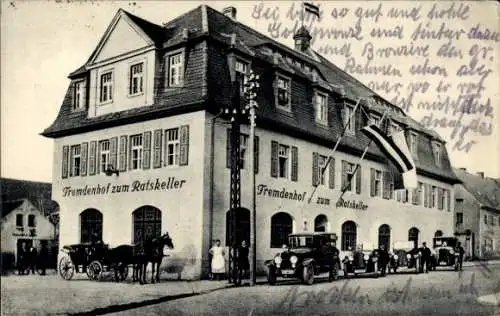 Ak Weißenberg in Sachsen, Fremdenhof Ratskeller