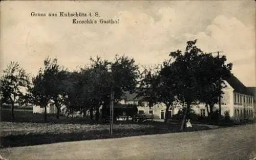 Ak Kubschütz in Sachsen,  Kroschk's Gasthof