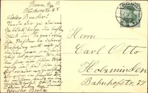 Ak Bonn am Rhein, Kaiserplatz mit Denkmal Kaiser Wilhelm I.