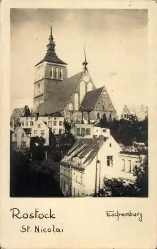 Ak Hansestadt Rostock, Sankt Nicolai, Eschenburg