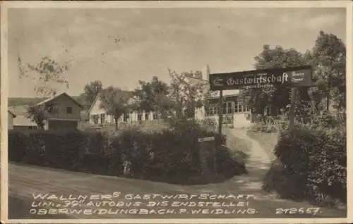 Foto Ak Oberweidlingbach Weidling Klosterneuburg in Niederösterreich, Gastwirtschaft Wallner