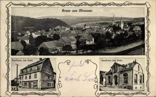 Ak Rhaunen im Hunsrück, Panorama, Kaufhaus Jos. Pohl