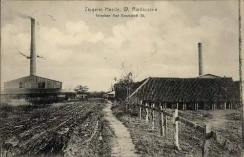Ak Heede in Holstein, Ziegelei W. Riedemann