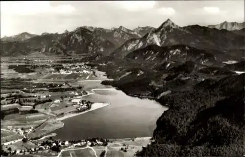 Ak Weißensee Füssen im Ostallgäu, Fliegeraufnahme