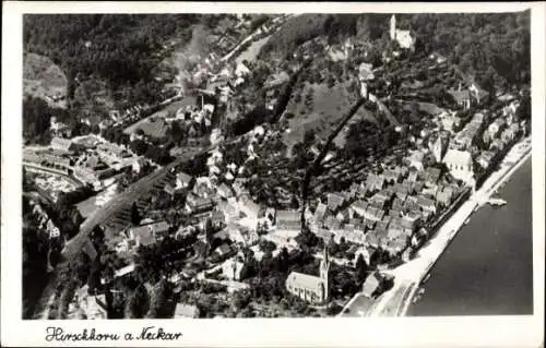 Ak Hirschhorn am Neckar Hessen, Fliegeraufnahme