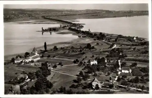 Ak Insel Reichenau Bodensee, Fliegeraufnahme