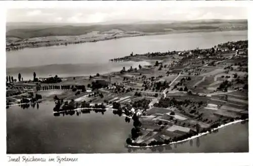 Ak Insel Reichenau Bodensee, Fliegeraufnahme