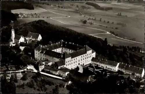 Ak Leutkirch im Allgäu Württemberg, Schloss Zeil, Fliegeraufnahme