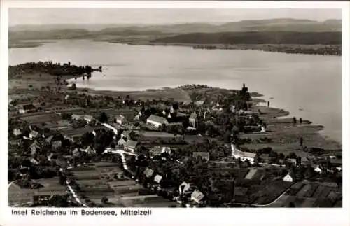Ak Insel Reichenau Bodensee, Fliegeraufnahme, Mittelzell