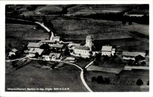 Ak Rechtis Weitnau im Oberallgäu Schwaben, Fliegeraufnahme
