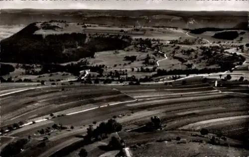 Ak Ochsenwang Bissingen an der Teck, Randecker Maar, Fliegeraufnahme