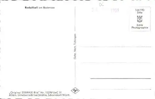 Ak Radolfzell am Bodensee, Fliegeraufnahme
