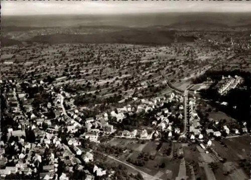 Ak Reichenbach Waldbronn in Baden Württemberg, Luftaufnahme von Reichenbach, Wohnsiedlungen, Acke