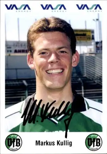 Autogrammkarte Fußballer Markus Kullig, VFB Lübeck, Autogramm