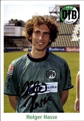 Autogrammkarte Fußballer Holger Hasse, VFB Lübeck, Autogramm