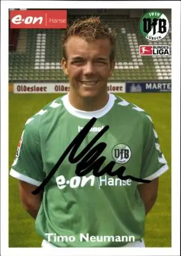 Autogrammkarte Fußballer Timo Neumann, VFB Lübeck, Autogramm