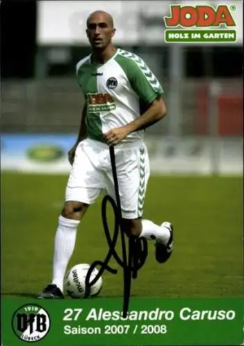 Autogrammkarte Fußballer Alessandro Caruso, VfB Lübeck, Autogramm