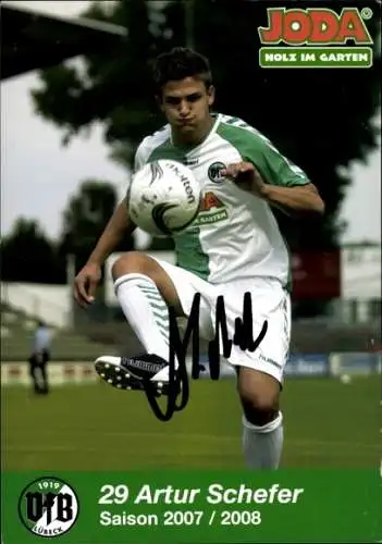 Autogrammkarte Fußballer Artur Schefer, VfB Lübeck, Autogramm