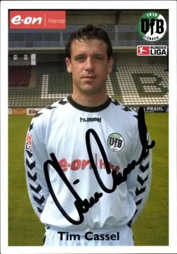 Autogrammkarte Fußballer Tim Cassel, VFB Lübeck, Autogramm