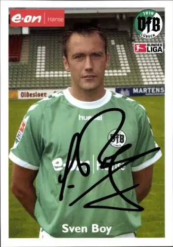 Autogrammkarte Fußballer Sven Boy, VFB Lübeck, Autogramm