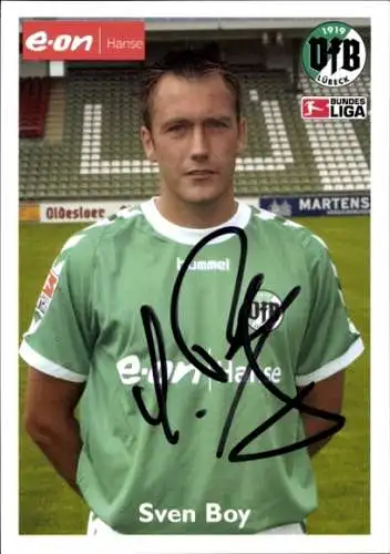 Autogrammkarte Fußballer Sven Boy, VFB Lübeck, Autogramm