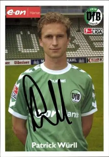 Autogrammkarte Fußballer Patrick Würll, VfB Lübeck, Autogramm