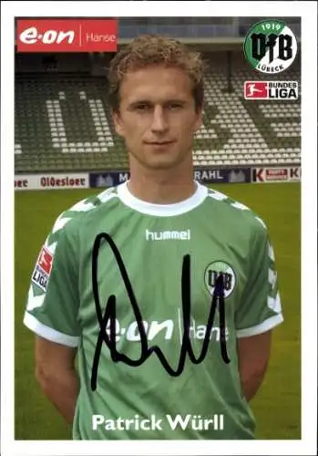 Autogrammkarte Fußballer Patrick Würll, VfB Lübeck, Autogramm