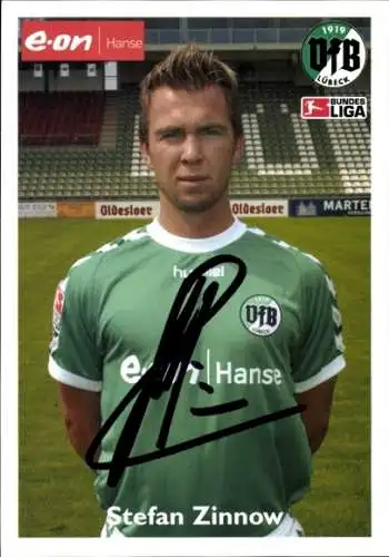 Autogrammkarte Fußballer Stefan Zinnow, VFB Lübeck, Autogramm