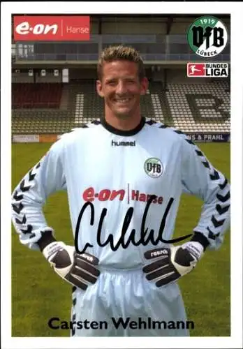 Autogrammkarte Fußballer Carsten Wehlmann, VFB Lübeck, Autogramm