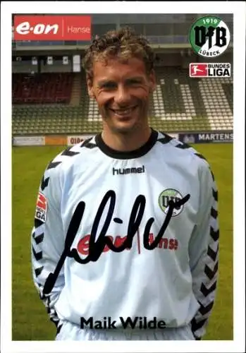 Autogrammkarte Fußballer Maik Wilde, VFB Lübeck, Autogramm