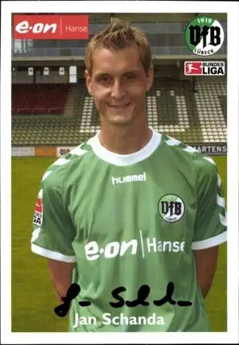 Autogrammkarte Fußballer Jan Schanda, VfB Lübeck, Autogramm