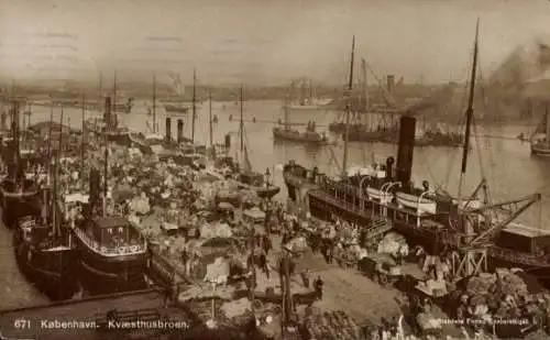 Ak København Kopenhagen Dänemark, Kvæsthusbroen