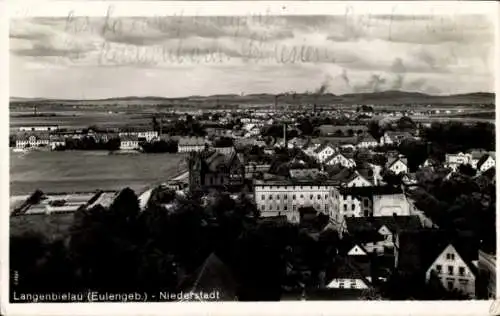 Ak Bielawa Langenbielau Schlesien, Niederstadt, Panorama