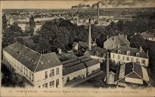 Ak Romorantin Lanthenay Loir et Cher, Industriegebäude, Fabriken, Schornsteine, Bäume, Stadtan...