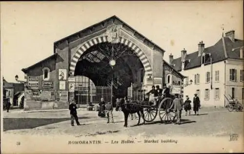 Ak Romorantin Loir et Cher, Les Halles