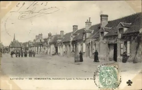 Ak Romorantin Loir et Cher, Habitations types du faubourg St. Roon