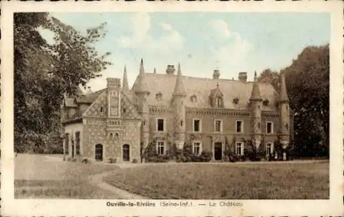 Ak Ouville la Riviere Seine Maritime, Schloss