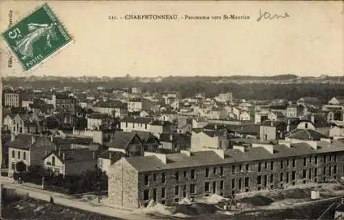 Ak Charentonneau Val de Marne, Panorama vers St Maurice