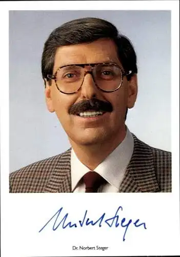 Foto Politiker Dr. Norbert Steger, Autogramm