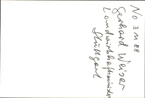 Foto Politiker Gerhard Weiser, Autogramm