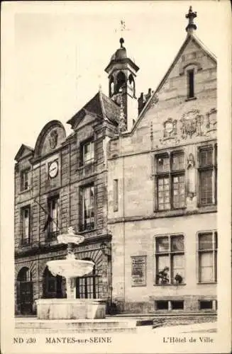 Ak Mantes la Jolie Yvelines, Rathaus