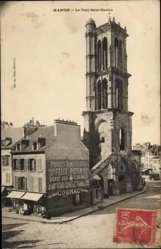 Ak Mantes la Jolie Yvelines, Tour Saint-Maclou